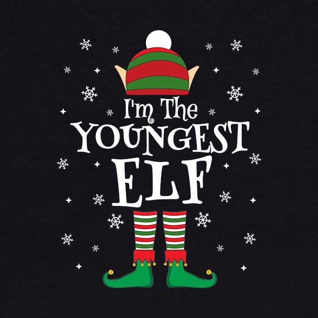 I'm The Youngest Elf Matching Family Christmas Pajama Shirt by TheMjProduction